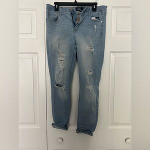 Light Blue Aeropostale Ripped Jean